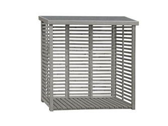 Kaminholzregal FLAMMO L mit Rückwand, grau Kiefer 750x2080x2000mm Kaminholzregal FLAMMO L mit Rückwand, grau Kiefer 750x2080x2000mm