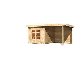 Gartenhaus Kandern 3 im Set mit Anbaudach 2,35 m Breite und 28mm Rückwand Gartenhaus Kandern 3 im Set mit Anbaudach 2,35 m Breite und 28mm Rückwand