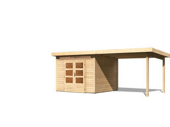 Kandern 6 im Set mit Anbaudach 3,2 m Breite naturbelassen 2740x5650x2220mm Kandern 6 im Set mit Anbaudach 3,2 m Breite naturbelassen 2740x5650x2220mm