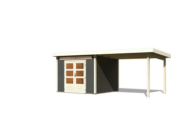 Kandern 6 im Set mit Anbaudach 3,2 m Breite terragrau 2740x5650x2220mm Kandern 6 im Set mit Anbaudach 3,2 m Breite terragrau 2740x5650x2220mm