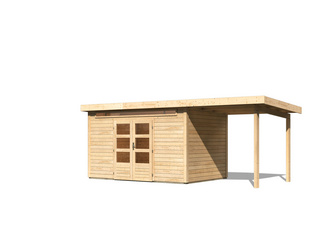 Kandern 7 im Set mit Anbaudach 2,6 m Breite naturbelassen 2440x5950x2220mm Kandern 7 im Set mit Anbaudach 2,6 m Breite naturbelassen 2440x5950x2220mm