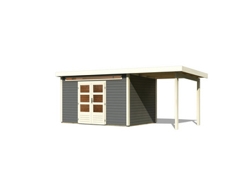 Kandern 7 im Set mit Anbaudach 2,6 m Breite terragrau 2440x5950x2220mm Kandern 7 im Set mit Anbaudach 2,6 m Breite terragrau 2440x5950x2220mm