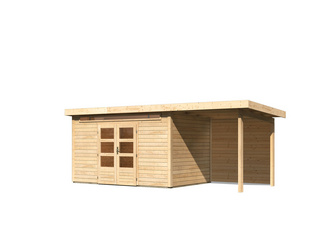 Kandern 7 im Set mit Anbaudach 2,6 m Breite und 28mm Rückwand naturbelassen 2440x5950x2220mm Kandern 7 im Set mit Anbaudach 2,6 m Breite und 28mm Rückwand naturbelassen 2440x5950x2220mm
