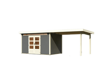 Kandern 7 im Set mit Anbaudach 3,2 m Breite terragrau 2440x6550x2220mm Kandern 7 im Set mit Anbaudach 3,2 m Breite terragrau 2440x6550x2220mm