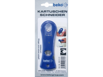 Kartuschenschneider blau, eingeskinnt mit Euroloch Kartuschenschneider blau, eingeskinnt mit Euroloch