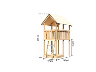 Kinderspielturm Danny naturbelassen 2020 x 1070 x 2910 mm Kinderspielturm Danny naturbelassen 2020 x 1070 x 2910 mm