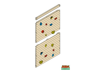Kletterwand "Rasmus" 150x104/114 cm Nadelholz KDI, TÜV-geprüft Kletterwand "Rasmus" 150x104/114 cm Nadelholz KDI, TÜV-geprüft