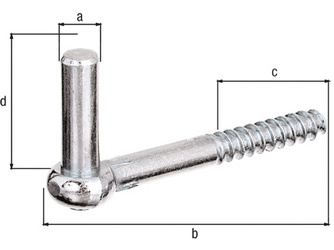 Kloben z.Einschrauben, disp., Dorn Ø13mm, L:115mm, Gewinde-L: 57mm Kloben z.Einschrauben, disp., Dorn Ø13mm, L:115mm, Gewinde-L: 57mm