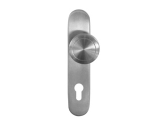 Knopflangschild mit Knopf ELK 530GR PZ92 71 - Knopfschild Edelstahl matt Knopflangschild mit Knopf ELK 530GR PZ92 71 - Knopfschild Edelstahl matt