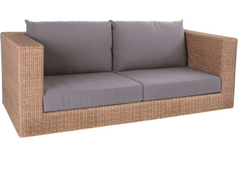 Korpus Sofa 2-Sitzer Fontana Geflecht zimt mit Kissen 100% Polyacryl Dessin rehbraun Korpus Sofa 2-Sitzer Fontana Geflecht zimt mit Kissen 100% Polyacryl Dessin rehbraun