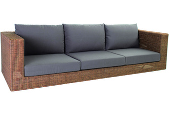 Korpus Sofa 3-Sitzer Fontana Geflecht zimt mit Kissen 100% Polyacryl Dessin rehbraun Korpus Sofa 3-Sitzer Fontana Geflecht zimt mit Kissen 100% Polyacryl Dessin rehbraun