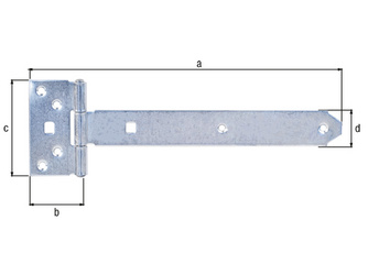 Kreuzgehänge, disp., Scharnier LxB 90x45, Band LxB 242,5x34mm Kreuzgehänge, disp., Scharnier LxB 90x45, Band LxB 242,5x34mm