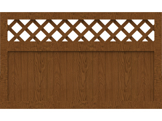 Vorgartenzaun Sichtschutzzaun BasicLine Typ K Rankgitter oben golden oak Vorgartenzaun Sichtschutzzaun BasicLine Typ K Rankgitter oben golden oak