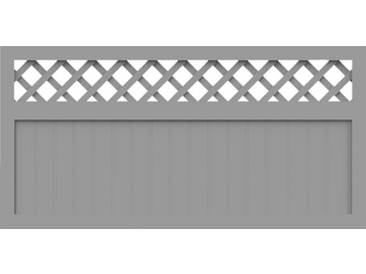 Vorgartenzaun Sichtschutzzaun BasicLine Typ K 180 Rankgitter oben silbergrau Vorgartenzaun Sichtschutzzaun BasicLine Typ K 180 Rankgitter oben silbergrau