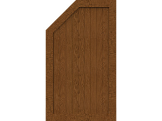 Vorgartenzaun Sichtschutzzaun BasicLine Typ M links abgeschrägt golden oak Vorgartenzaun Sichtschutzzaun BasicLine Typ M links abgeschrägt golden oak