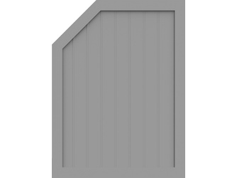 Vorgartenzaun Sichtschutzzaun BasicLine Typ M 90 links abgeschrägt silbergrau Vorgartenzaun Sichtschutzzaun BasicLine Typ M 90 links abgeschrägt silbergrau