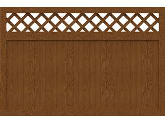Vorgartenzaun Sichtschutzzaun BasicLine Typ N 180 golden oak mit waagerechtem Rankgitter Vorgartenzaun Sichtschutzzaun BasicLine Typ N 180 golden oak mit waagerechtem Rankgitter