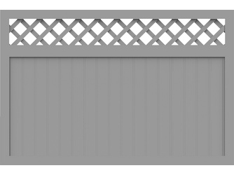 Vorgartenzaun Sichtschutzzaun BasicLine Typ N 180 silbergrau mit waagerechtem Rankgitter Vorgartenzaun Sichtschutzzaun BasicLine Typ N 180 silbergrau mit waagerechtem Rankgitter