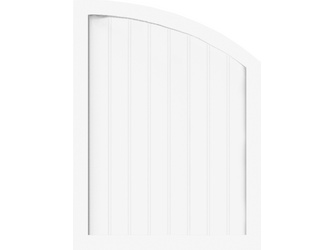 Vorgartenzaun Sichtschutzzaun BasicLine Typ R 90 rechts abgerundet weiß Vorgartenzaun Sichtschutzzaun BasicLine Typ R 90 rechts abgerundet weiß