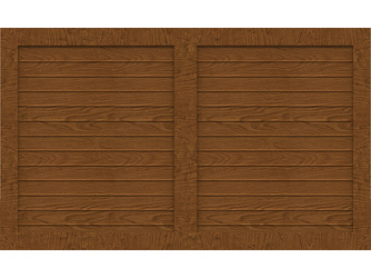 Vorgartenzaun Sichtschutzzaun BasicLine Typ W golden oak Lamellen mit Mittelsprosse Vorgartenzaun Sichtschutzzaun BasicLine Typ W golden oak Lamellen mit Mittelsprosse