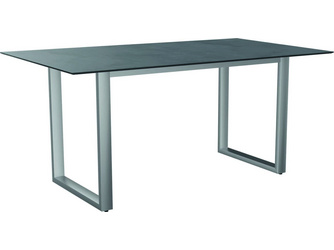 Kufentisch 160x90 cm Edelstahl mit Tischplatte Silverstar 2.0 Dekor Zement Kufentisch 160x90 cm Edelstahl mit Tischplatte Silverstar 2.0 Dekor Zement