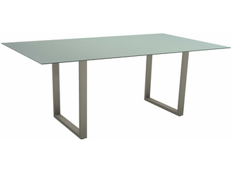 Kufentisch 200 x 100 cm Aluminium graphit mit Tischplatte Silverstar 2.0 Dekor Nordic green Kufentisch 200 x 100 cm Aluminium graphit mit Tischplatte Silverstar 2.0 Dekor Nordic green