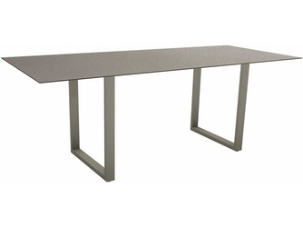 Kufentisch 200 x 100 cm Aluminium graphit mit Tischplatte Silverstar 2.0 Dekor Uni grau Kufentisch 200 x 100 cm Aluminium graphit mit Tischplatte Silverstar 2.0 Dekor Uni grau