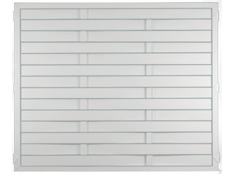 Sichtschutz Kunststoff weiß Lamellenzaun mit Rahmen - LIGHTLINE Sichtschutz Kunststoff weiß Lamellenzaun mit Rahmen - LIGHTLINE