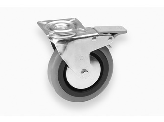 Lenkrolle 100mm feststellbar Gummi grau 800750 (1 Stück) - 677 400 106 75 Lenkrolle 100mm feststellbar Gummi grau 800750 (1 Stück) - 677 400 106 75