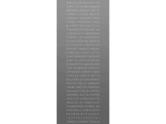 Lichtausschnitt TYPO 670 gehärtetes Glas PURE WHITE Lichtausschnitt TYPO 670 gehärtetes Glas PURE WHITE