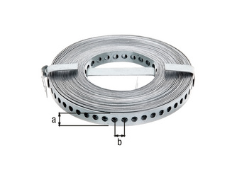 Lochband, sendzimirverzinkt, Breite 12mm, Länge 10 m Lochband, sendzimirverzinkt, Breite 12mm, Länge 10 m