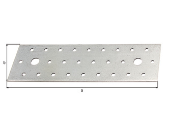 Lochplatte, sendzimirverzinkt, LxB 200x60mm Lochplatte, sendzimirverzinkt, LxB 200x60mm