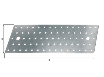 Lochplatte, sendzimirverzinkt, LxB 300x100mm Lochplatte, sendzimirverzinkt, LxB 300x100mm