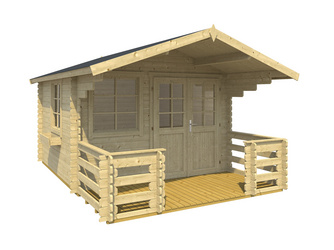Lola 2 Blockbohlenhaus 28mm naturbelassen Lola 2 Blockbohlenhaus 28mm naturbelassen