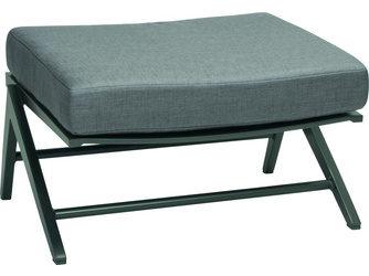 Lounge-Hocker Jackie Aluminium anthrazit mit Kissen 100% Polyacryl Dessin seidengrau Lounge-Hocker Jackie Aluminium anthrazit mit Kissen 100% Polyacryl Dessin seidengrau