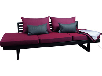 Lounge/Liege New Holly Aluminium anthrazit/karbon Auflage/Rückenkissen Outdoorstoff rot Lounge/Liege New Holly Aluminium anthrazit/karbon Auflage/Rückenkissen Outdoorstoff rot