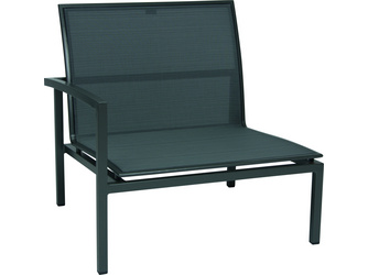 Lounge-Seitenelement Skelby Aluminium anthrazit mit Bezug Textilen karbon / Armlehne rechts Lounge-Seitenelement Skelby Aluminium anthrazit mit Bezug Textilen karbon / Armlehne rechts