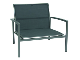 Lounge-Sessel Skelby Aluminium graphit mit Bezug Textilen silbergrau Lounge-Sessel Skelby Aluminium graphit mit Bezug Textilen silbergrau
