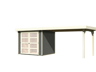 Mühlendorf 3 im Set mit Anbaudach 2,80 m Breite terragrau 2170x4620x2110mm Mühlendorf 3 im Set mit Anbaudach 2,80 m Breite terragrau 2170x4620x2110mm