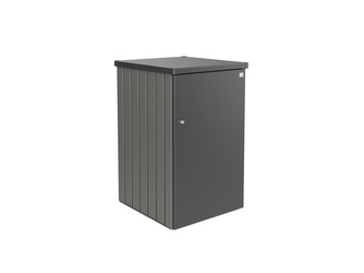 Mülltonnenbox Alex Var. 2.3 Seitenwände quarzgrau-metallic, Tür und Dach in dunkelgrau-metallic Mülltonnenbox Alex Var. 2.3 Seitenwände quarzgrau-metallic, Tür und Dach in dunkelgrau-metallic