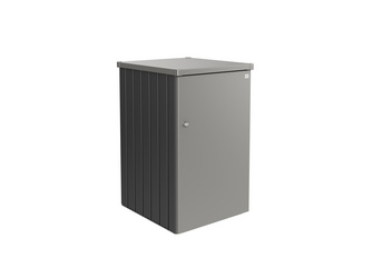 Mülltonnenbox Alex Var. 3.2 Seitenwände dunkelgrau-metallic, Tür und Dach in quarzgrau-metallic Mülltonnenbox Alex Var. 3.2 Seitenwände dunkelgrau-metallic, Tür und Dach in quarzgrau-metallic