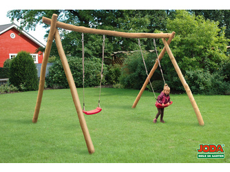 Mia Doppelschaukel, Robinie 350x200x234 cm, nach EN 71-3 gefertigt Mia Doppelschaukel, Robinie 350x200x234 cm, nach EN 71-3 gefertigt