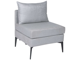 Mittelelement Marta Aluminium Bezug und Kissen Outdoorstoff hellgrau/seidengrau meliert Mittelelement Marta Aluminium Bezug und Kissen Outdoorstoff hellgrau/seidengrau meliert