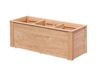NARO 3er Pflanzkasten, europäische Lärche 38x101x39mm NARO 3er Pflanzkasten, europäische Lärche 38x101x39mm