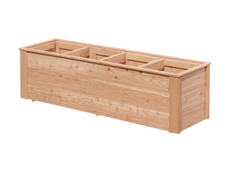 NARO 4er Pflanzkasten, europäische Lärche 38x134x39mm NARO 4er Pflanzkasten, europäische Lärche 38x134x39mm