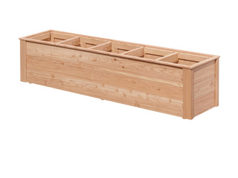 NARO 5er Pflanzkasten, europäische Lärche 38x166x39mm NARO 5er Pflanzkasten, europäische Lärche 38x166x39mm