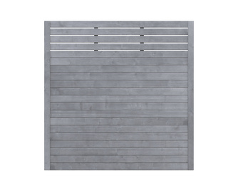 Sichtschutzzaun Holz grau "NEO DESIGN" mit Gitter Sichtschutzzaun Holz grau "NEO DESIGN" mit Gitter