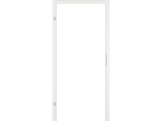 Umfassungszarge CPL Weißlack exklusiv SB/1F Standard Silber rund Zargendichtung weiss eingebaut Umfassungszarge CPL Weißlack exklusiv SB/1F Standard Silber rund Zargendichtung weiss eingebaut