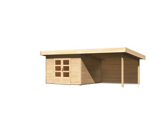 Gartenhaus Northeim 3 im Set mit einem Anbaudach Breite 3,3 m und 28mm Rückwand naturbelassen Gartenhaus Northeim 3 im Set mit einem Anbaudach Breite 3,3 m und 28mm Rückwand naturbelassen