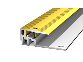 PS 400 Abschlussprofil für Beläge 7-17,5mm Basisprofil mit langem Schenkel 45x15x2700mm, gold PS 400 Abschlussprofil für Beläge 7-17,5mm Basisprofil mit langem Schenkel 45x15x2700mm, gold